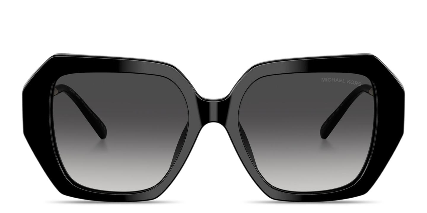 Shop Michael Kors South Beach Square Sunglasses in Black online.