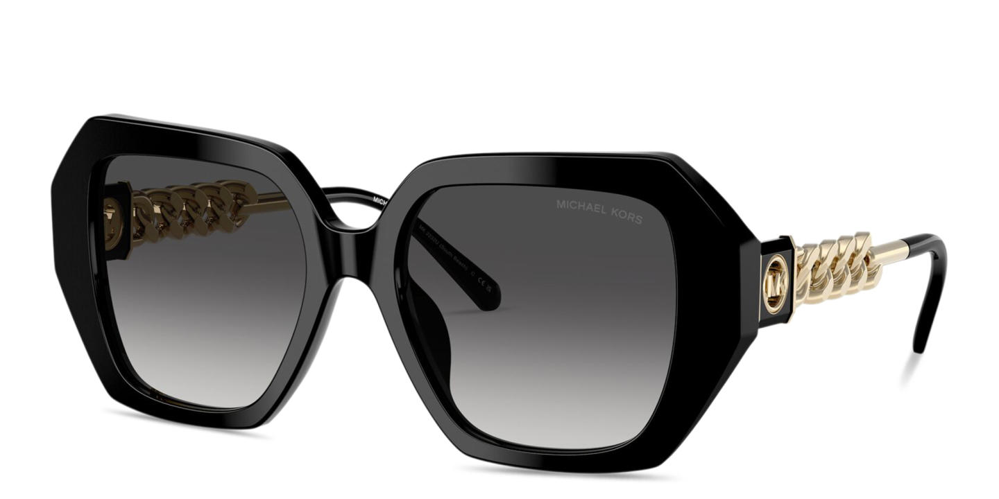 Shop Michael Kors South Beach Square Sunglasses in Black online.
