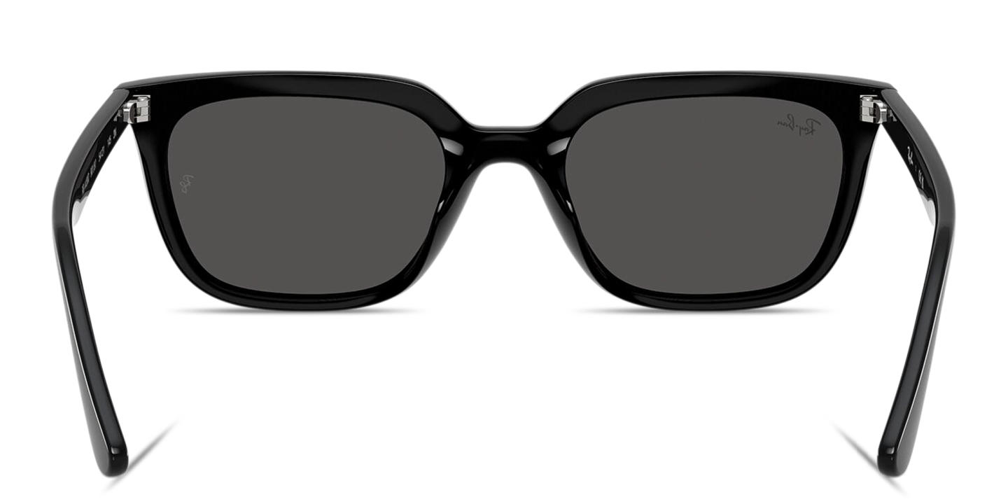 Shop Ray-Ban Logo-Embossed Unisex Square Sunglasses in Black online.
