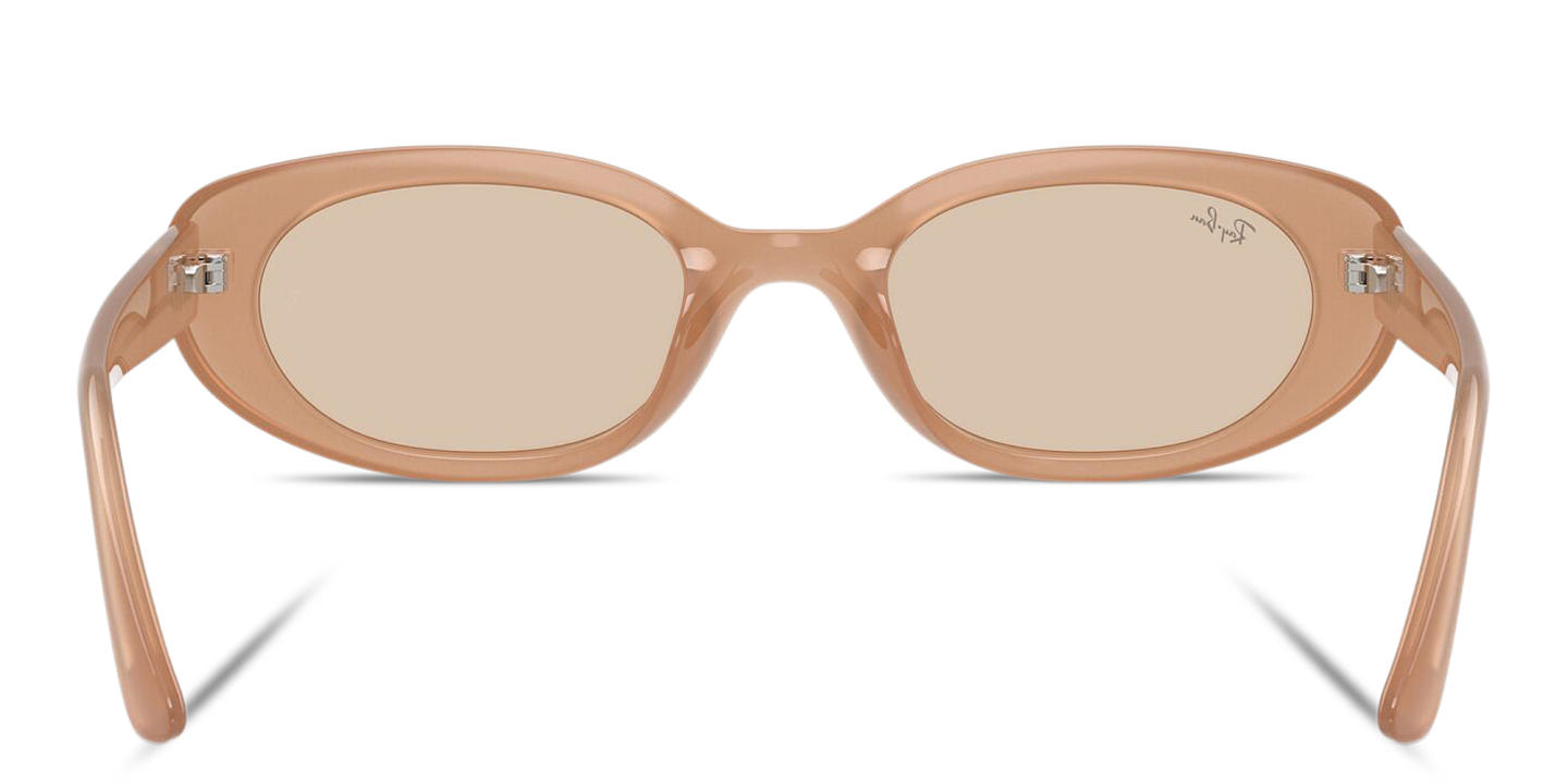 Shop Ray-Ban Embossed Logo Pillow Sunglasses in Beige online.