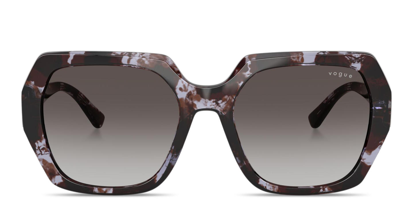 Vogue Eyewear Logo-Print Irregular Sunglasses in Purple – Product Photo 0