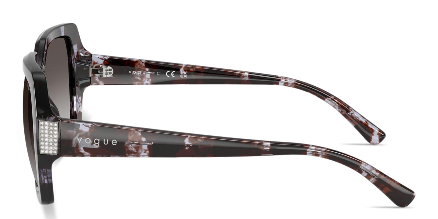 Vogue Eyewear Logo-Print Irregular Sunglasses in Purple – Product Photo 2