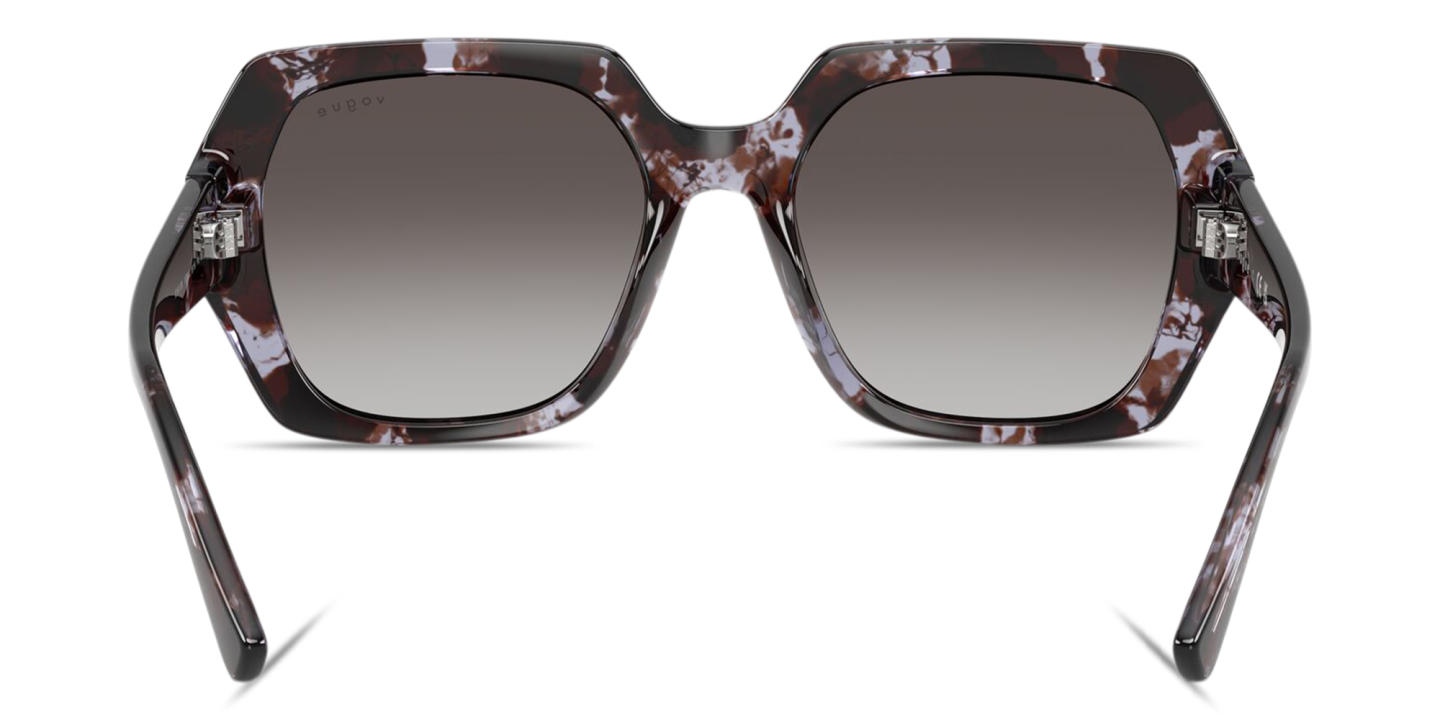 Vogue Eyewear Logo-Print Irregular Sunglasses in Purple – Product Photo 3