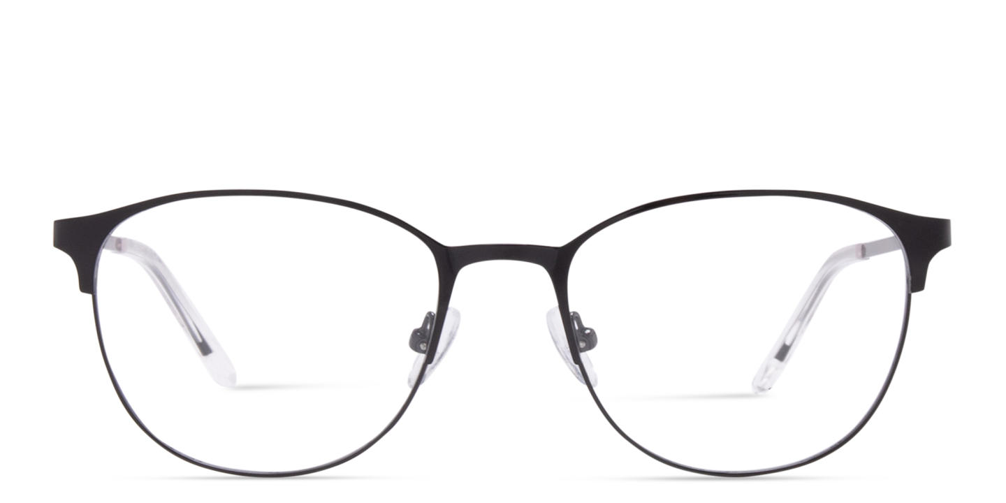 Shop TRICE Logo Round Eyeglasses in Black online.