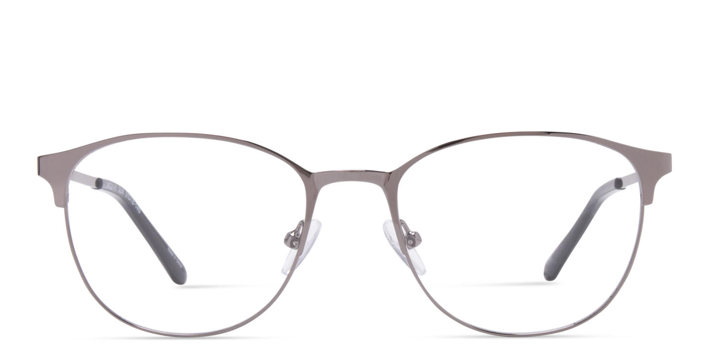 Shop TRICE Logo Round Eyeglasses in Gunmetal online.