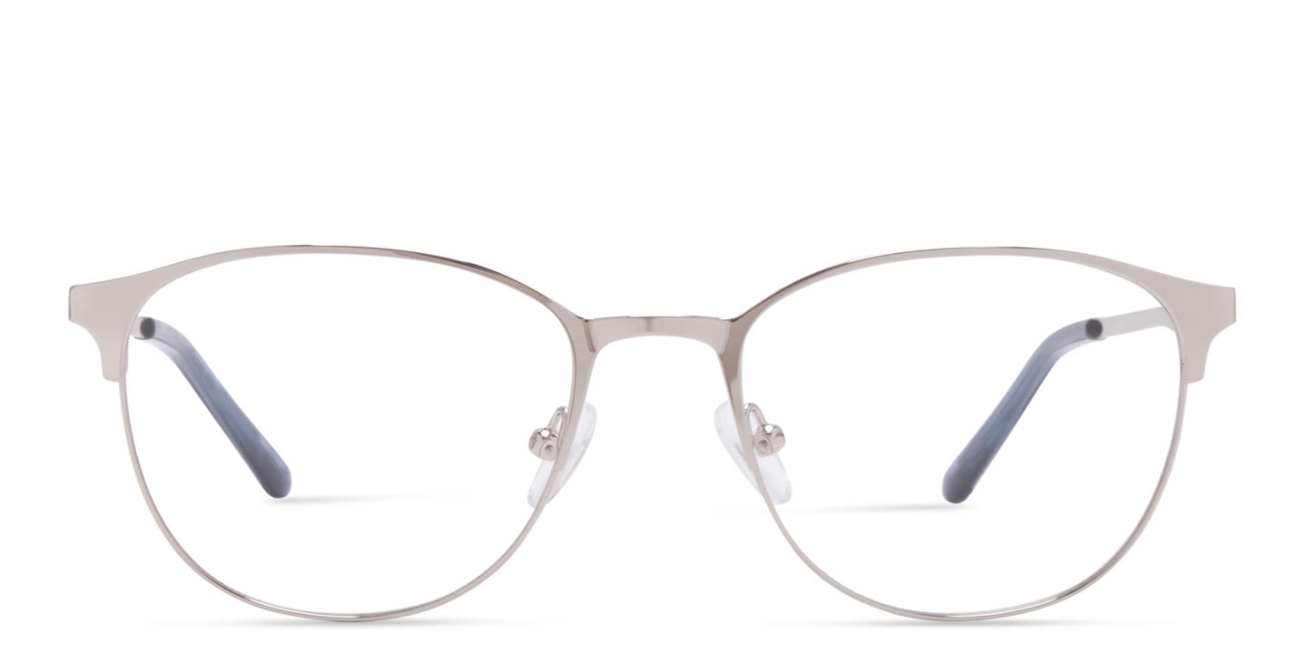 Shop TRICE Logo Round Eyeglasses in Silver online.