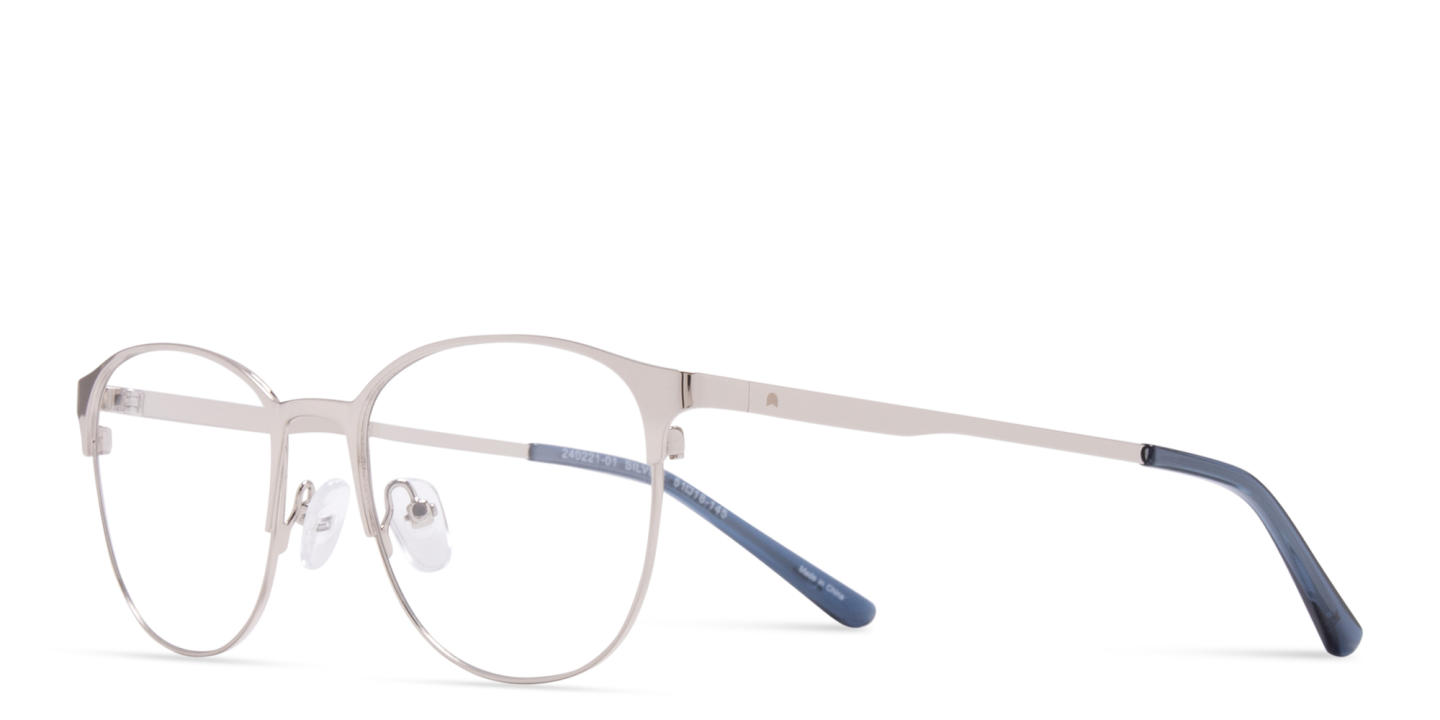 Shop TRICE Logo Round Eyeglasses in Silver online.