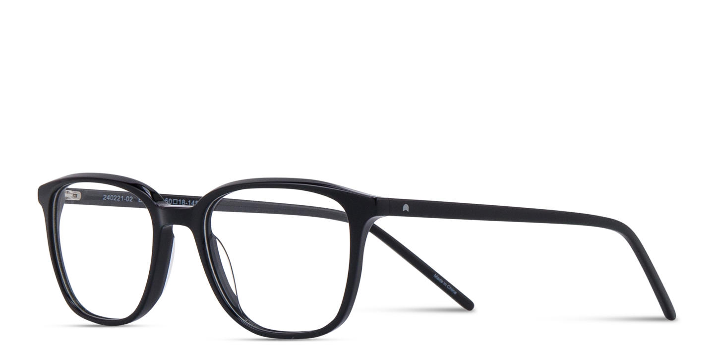 TRICE Logo Square Eyeglasses in Black – Product Photo 1