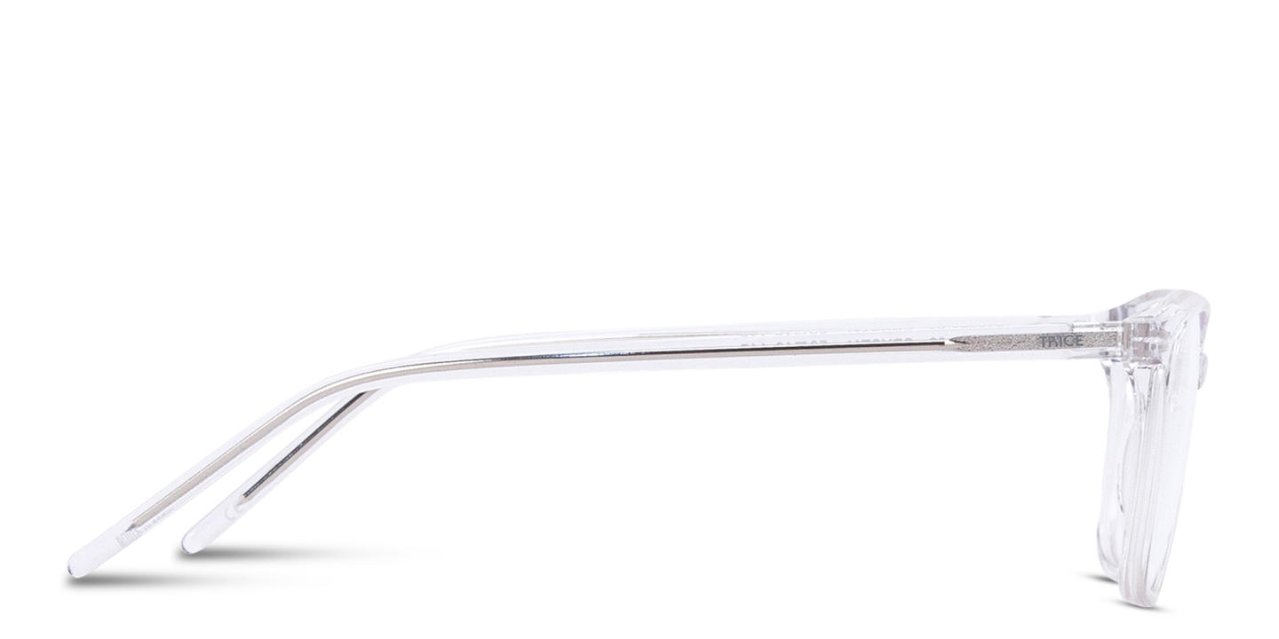 TRICE Logo Square Eyeglasses in Clear – Product Photo 2