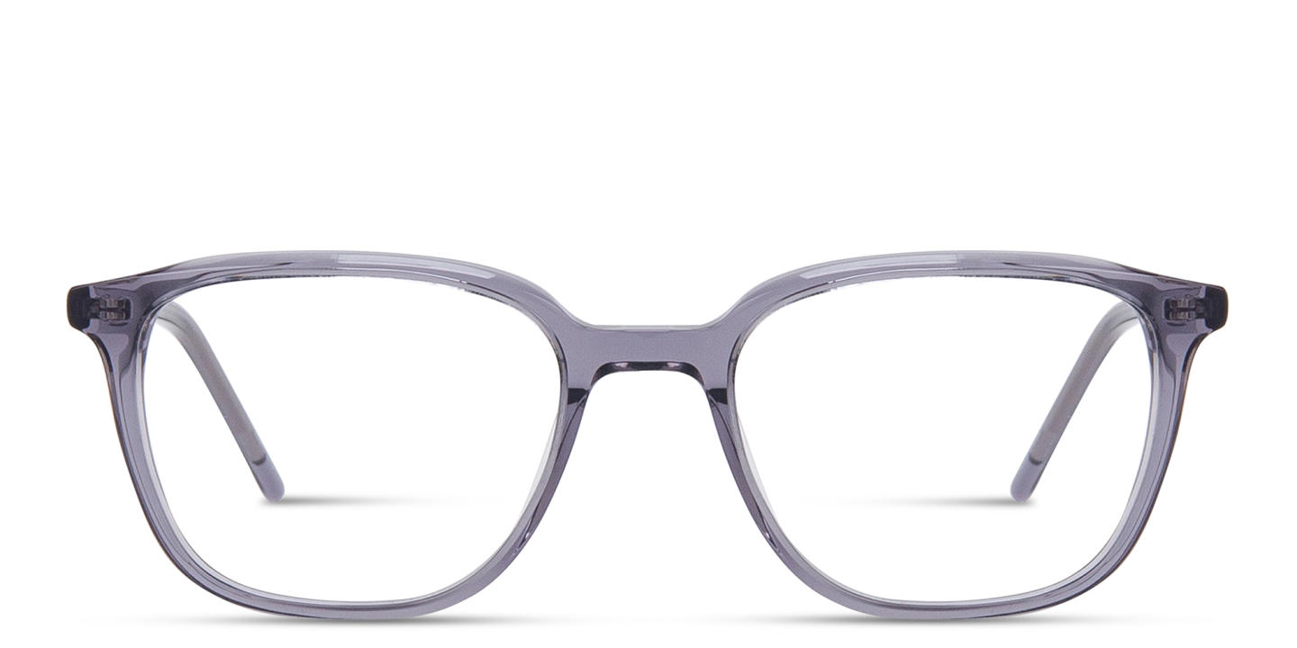 Shop TRICE Logo Square Eyeglasses in Transparent Grey online.
