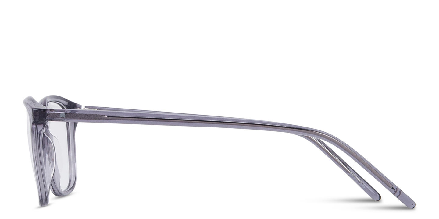 TRICE Logo Square Eyeglasses in Transparent Grey – Product Photo 3