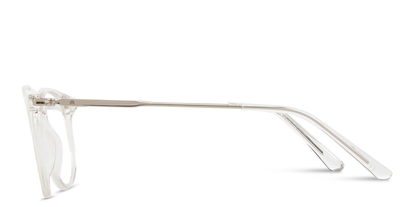 Shop TRICE Logo Round Eyeglasses in Crystal online.