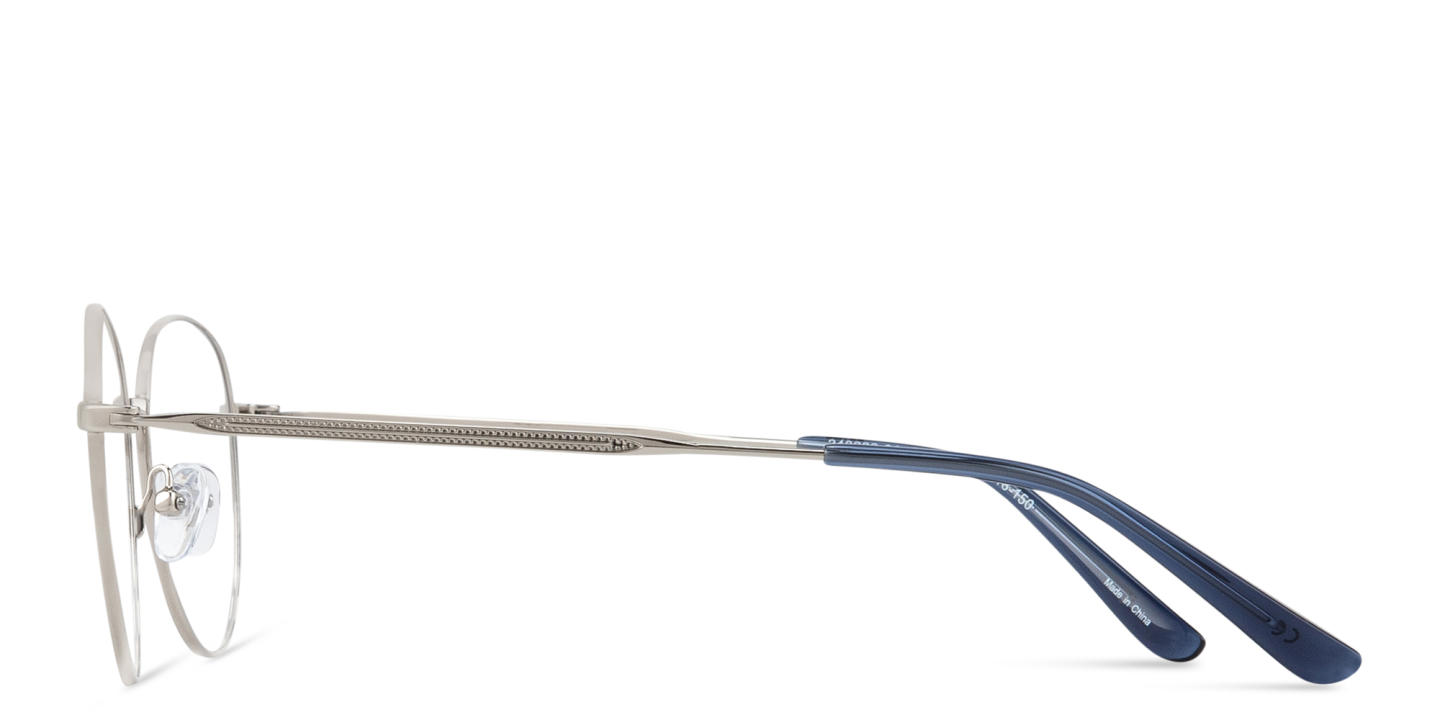 Shop TRICE Logo Unisex Panthos Eyeglasses in Silver online.