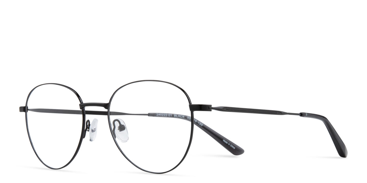 Shop TRICE Logo Unisex Panthos Eyeglasses in Black online.