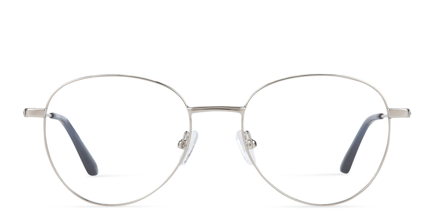 Shop TRICE Logo Unisex Panthos Eyeglasses in Silver online.