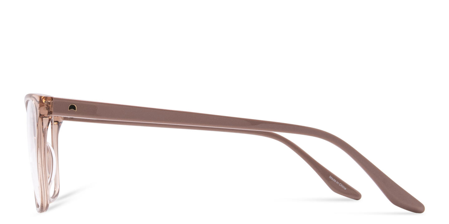 Shop TRICE Logo Square Eyeglasses in Transparent Beige online.