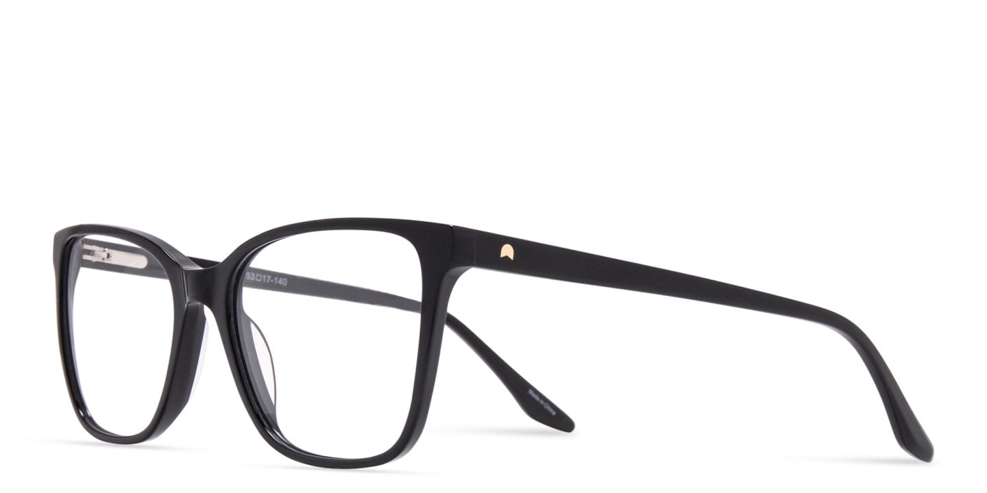 TRICE Logo Square Eyeglasses in Black – Product Photo 1