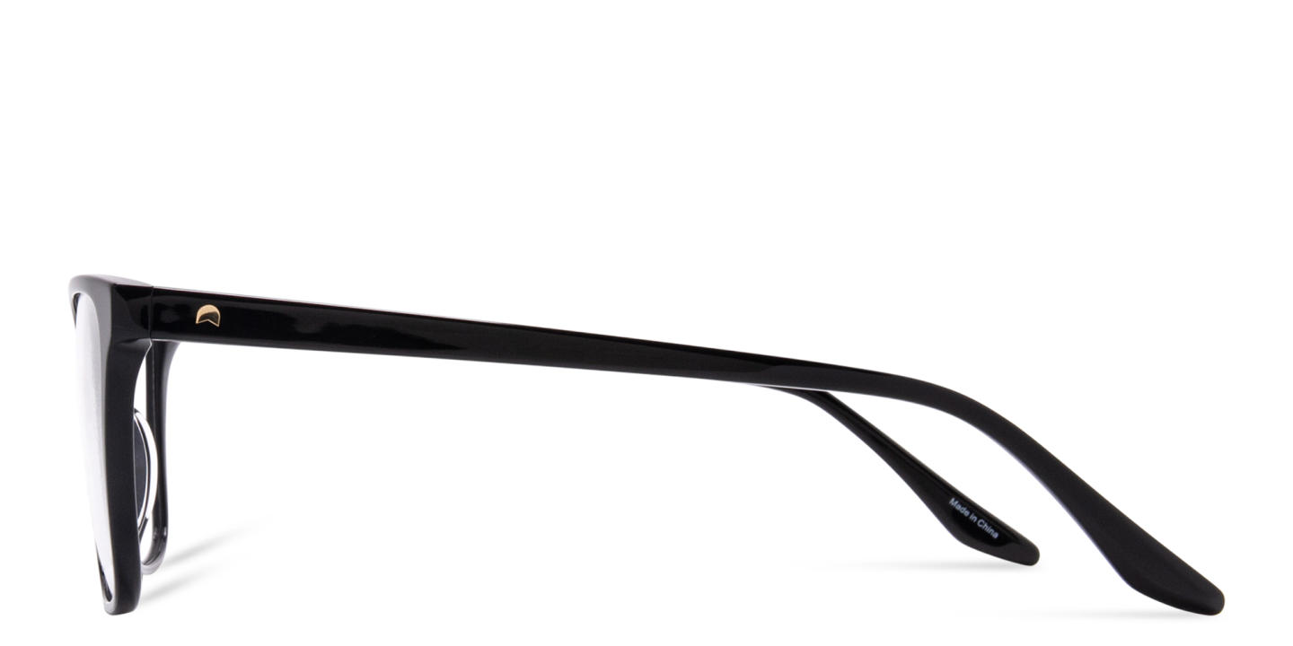 TRICE Logo Square Eyeglasses in Black – Product Photo 3