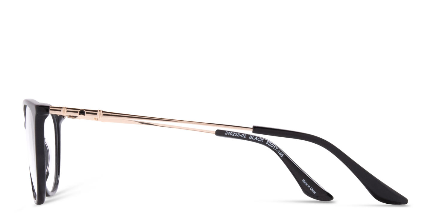 TRICE Logo Cat-Eye Eyeglasses in Black – Product Photo 3