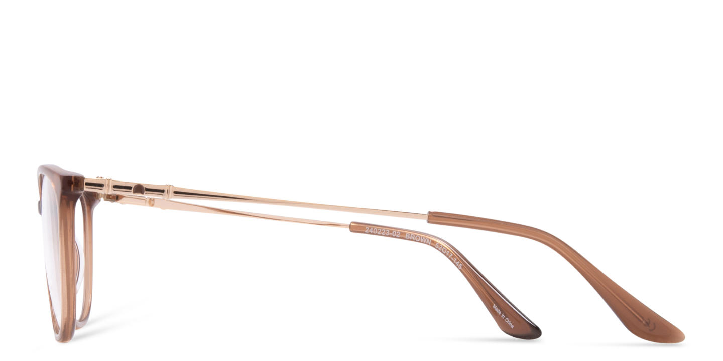 TRICE Logo Cat-Eye Eyeglasses in Brown – Product Photo 3