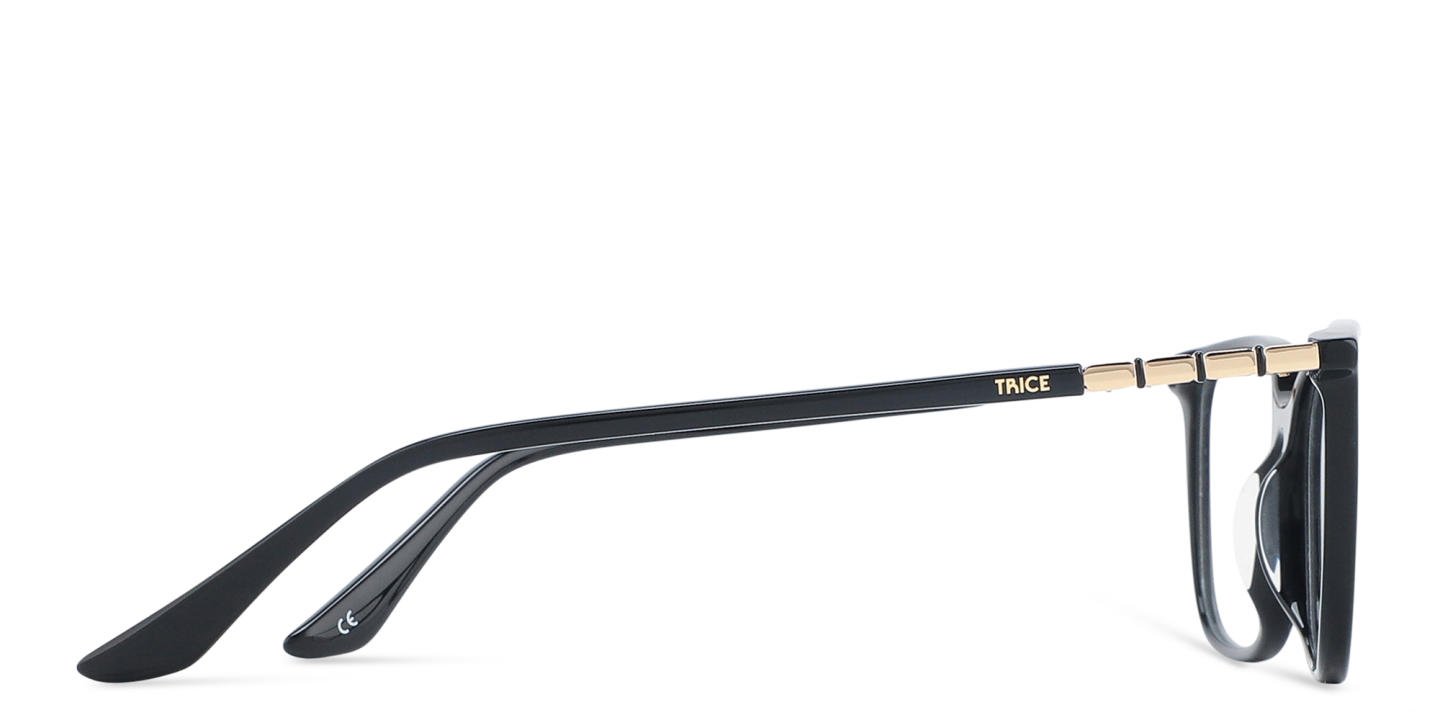 Shop TRICE Logo Cat-Eye Eyeglasses in Black online.