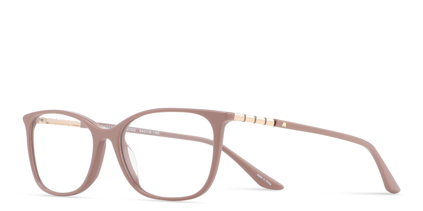 Shop TRICE Logo Cat-Eye Eyeglasses in Beige online.