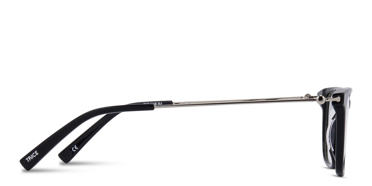 TRICE Logo Rectangle Eyeglasses in Black – Product Photo 2