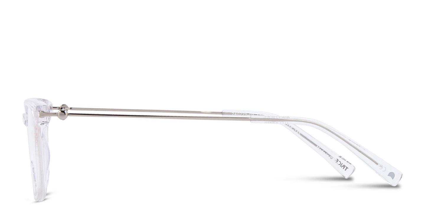 TRICE Logo Rectangle Eyeglasses in Clear – Product Photo 2