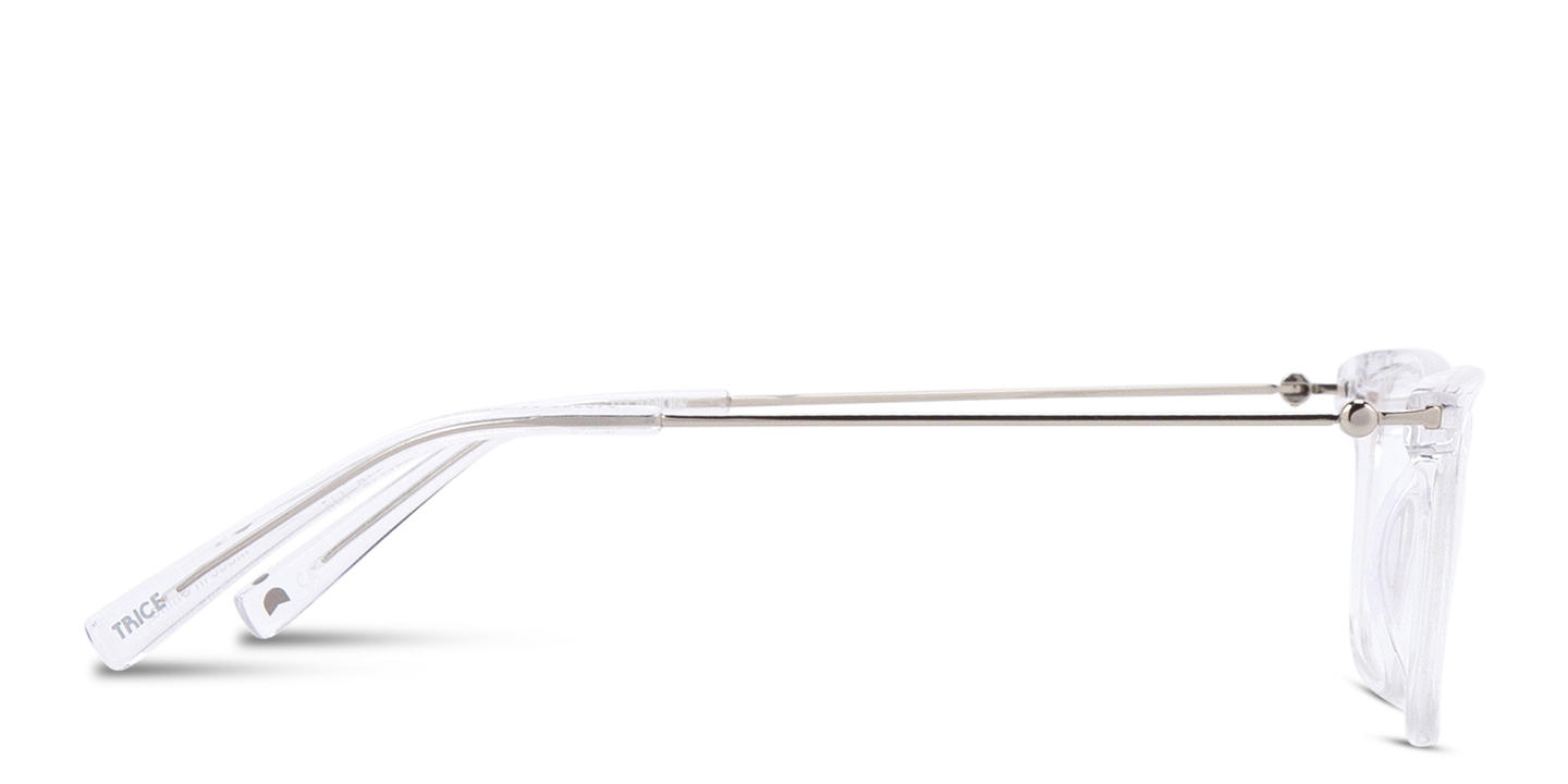 TRICE Logo Rectangle Eyeglasses in Clear – Product Photo 3