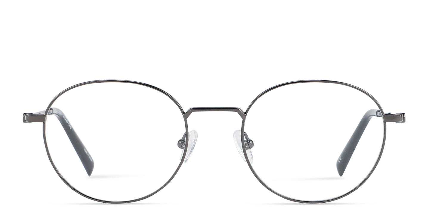 TRICE Logo Round Eyeglasses in Dark Gunmetal – Product Photo 0