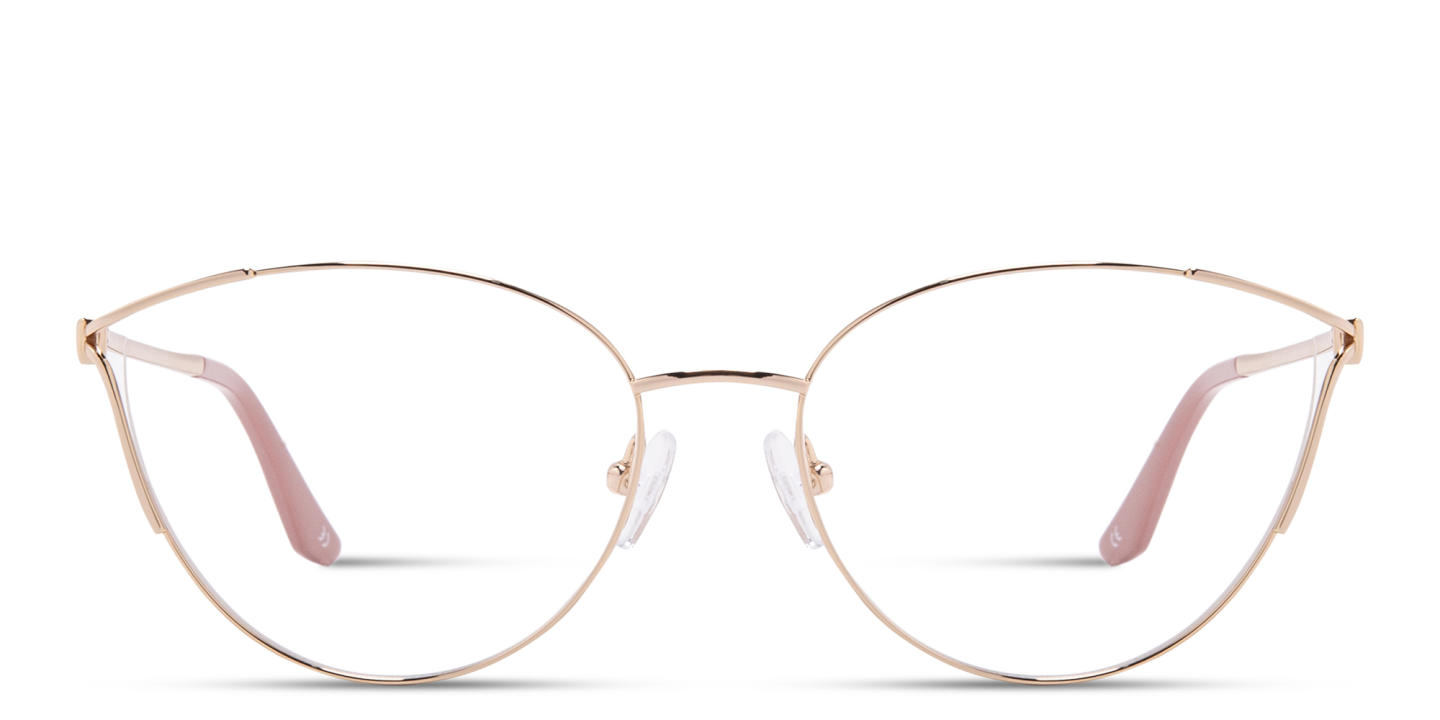 Shop TRICE Logo Cat-Eye Eyeglasses in Gold online.