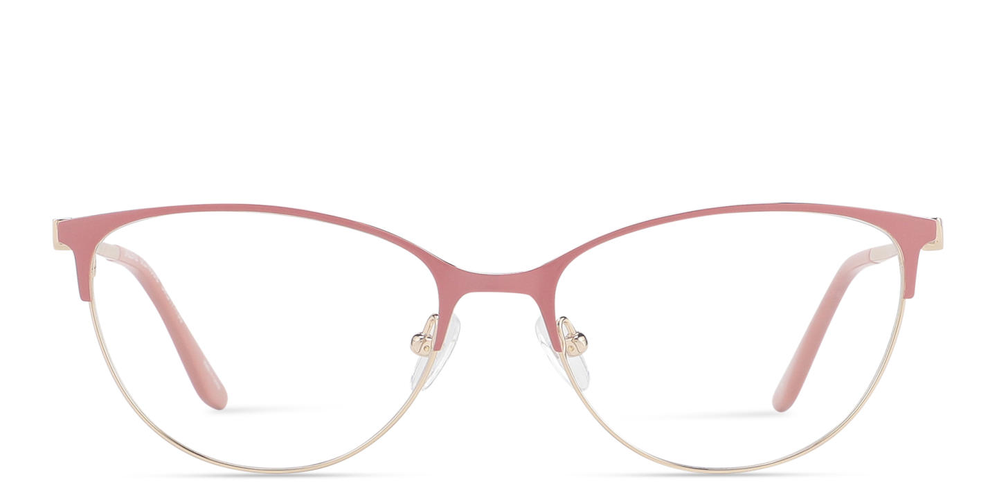Shop TRICE Logo Cat-Eye Eyeglasses in Gold Nude online.
