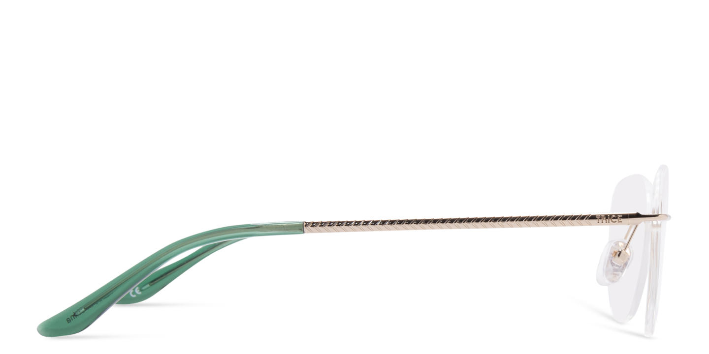 TRICE Logo Rimless Cat in Light Gold – Product Photo 2
