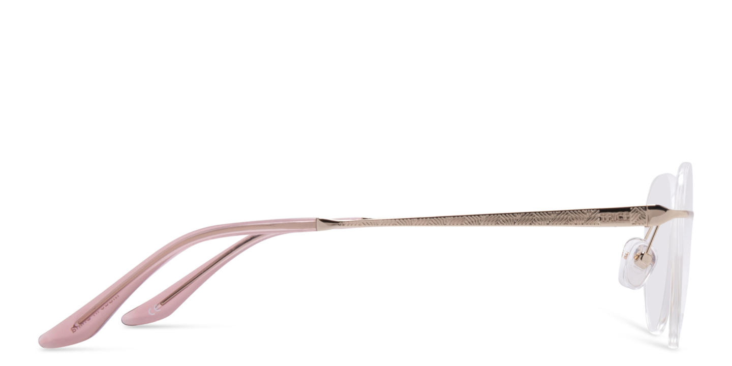 TRICE Logo Rimless Cat-Eye Eyeglasses in Rose Gold – Product Photo 2