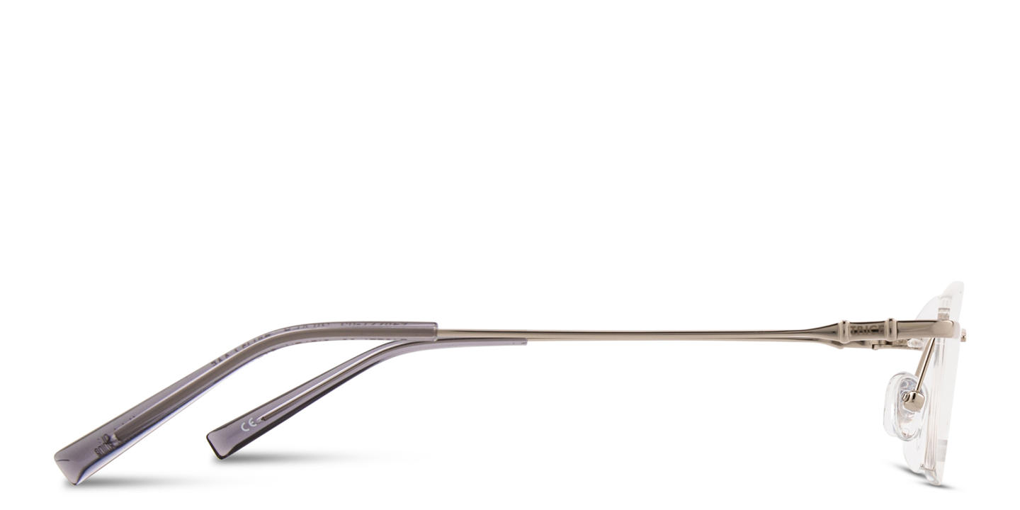 TRICE Logo Rimless Rectangle Eyeglasses in Silver – Product Photo 2