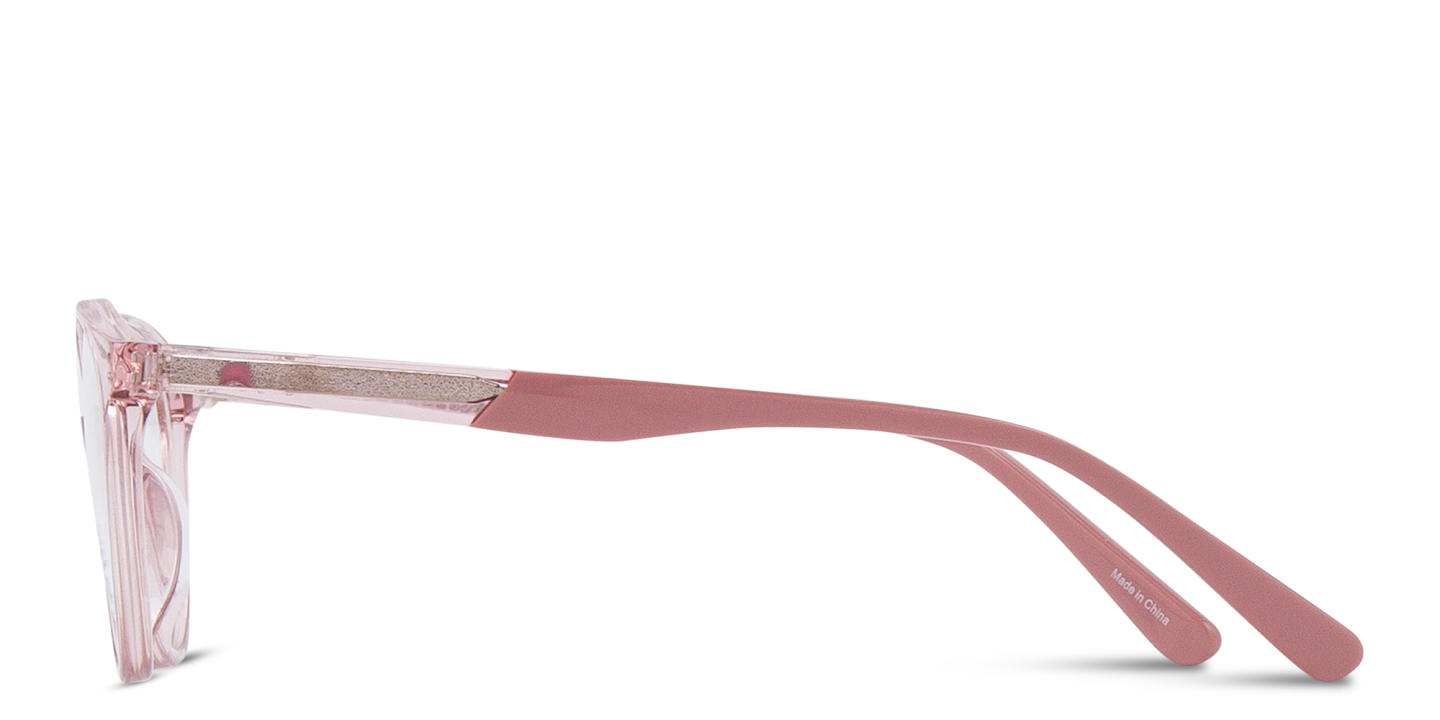 TRICE Kids Round Eyeglasses in Transparent Pink – Product Photo 3