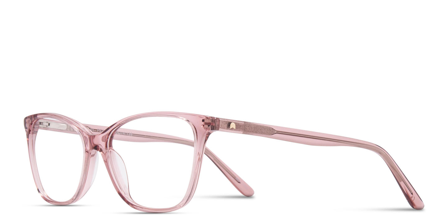 Shop TRICE Kids Square Eyeglasses in Transparent Peach online.