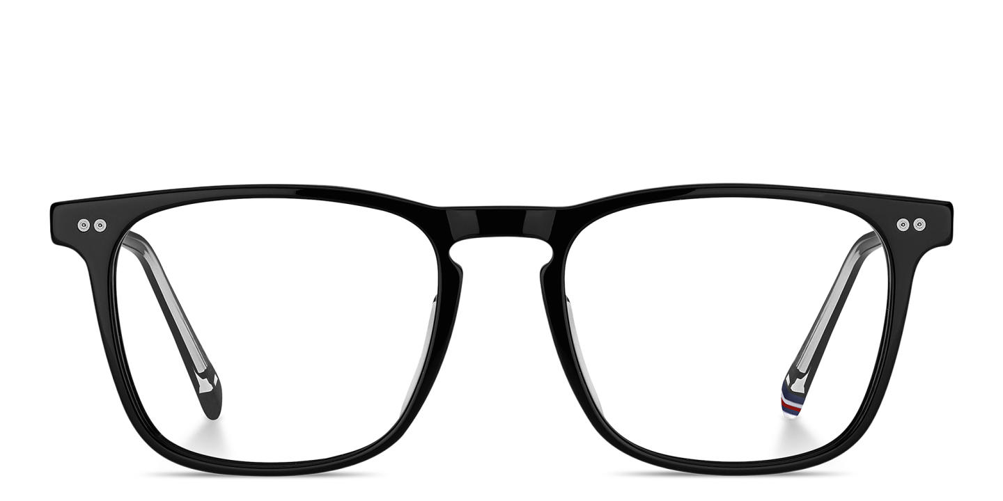 Tommy Hilfiger Square Eyeglasses in Black – Product Photo 0