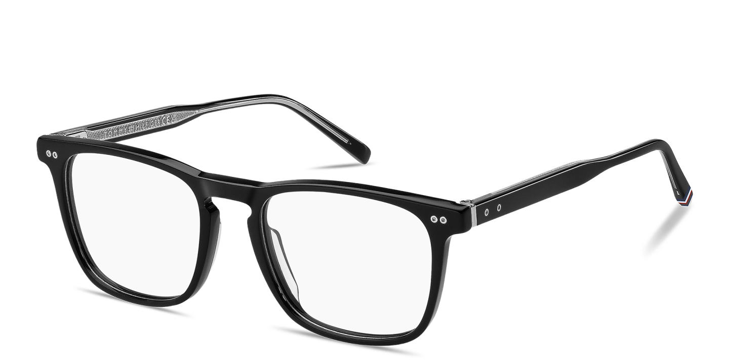 Tommy Hilfiger Square Eyeglasses in Black – Product Photo 1