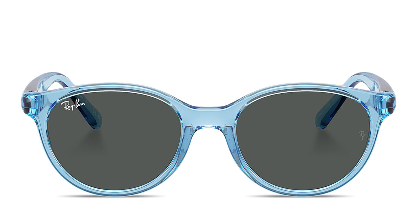 Shop Ray-Ban Junior Kids Bio-Based Square Sunglasses in Transparent Blue online.