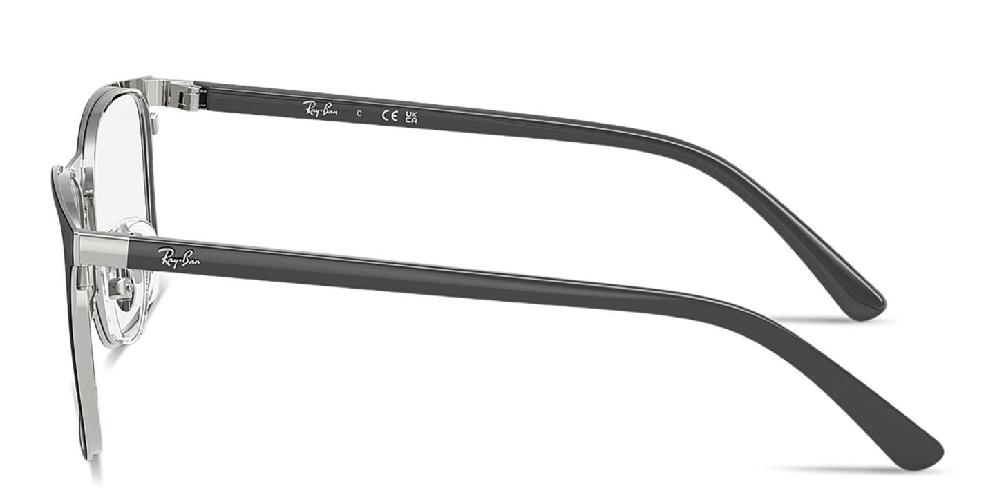 Shop Ray-Ban Junior Optics Kids Square Eyeglasses in Black On Silver online.
