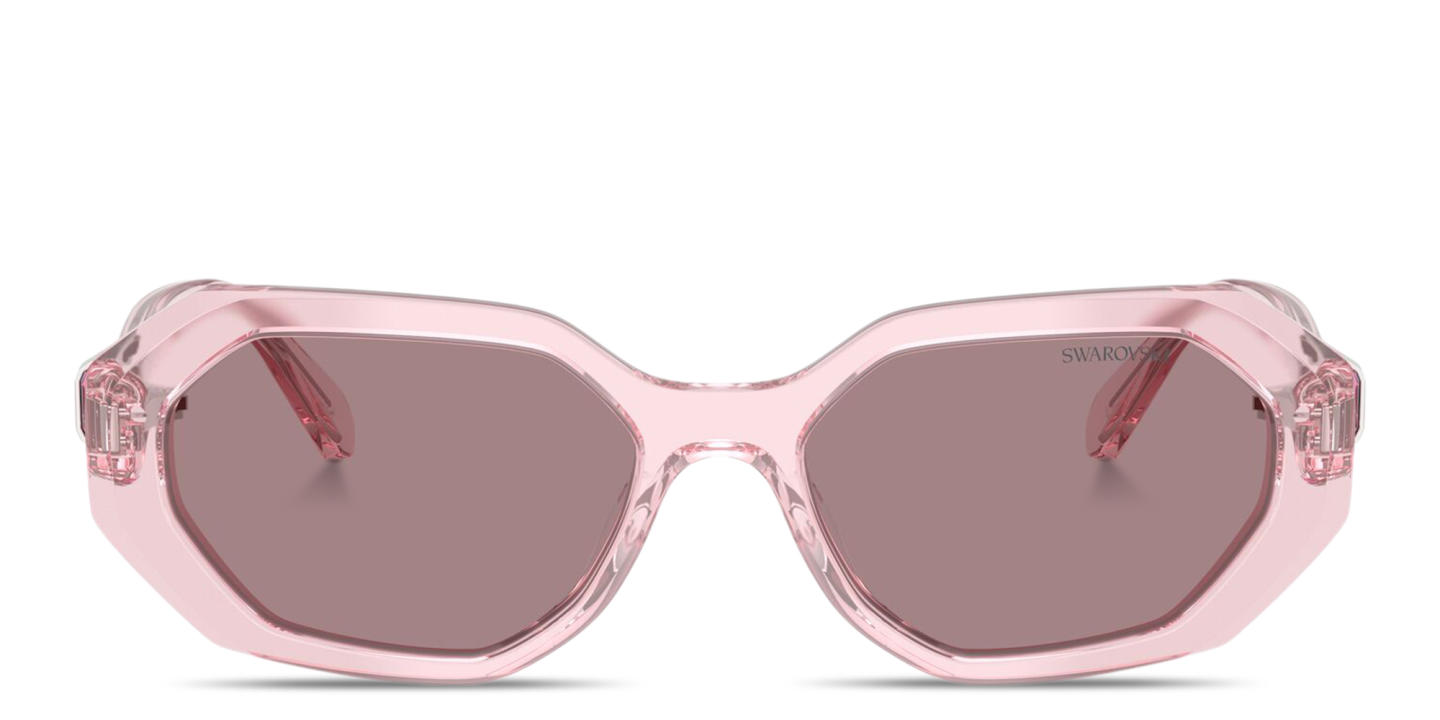 Swarovski Crystal-Embellished Irregular Sunglasses in Pink – Product Photo 0