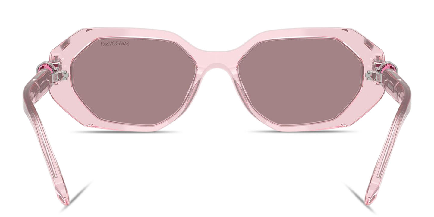 Swarovski Crystal-Embellished Irregular Sunglasses in Pink – Product Photo 3