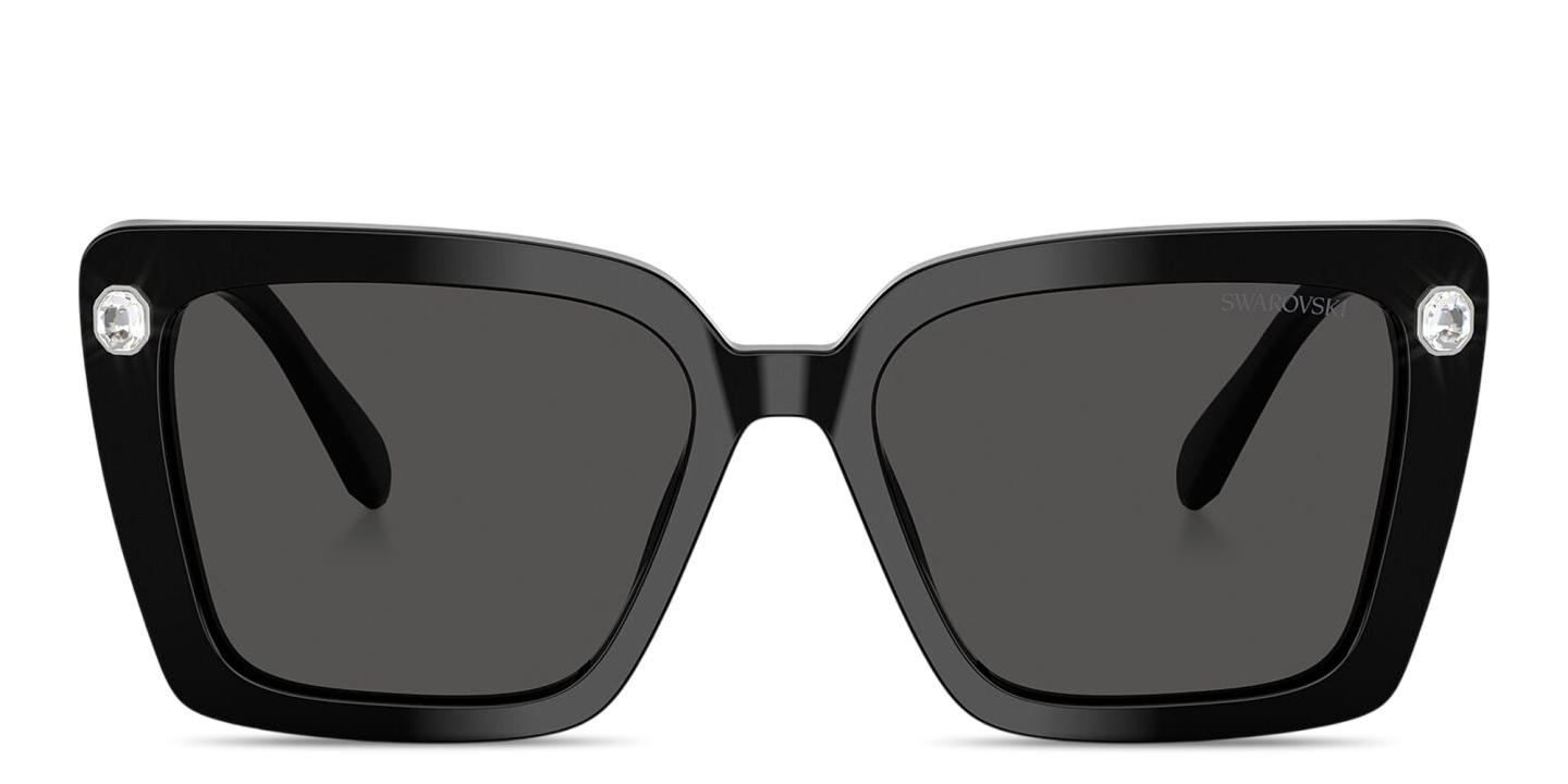 Swarovski Crystal-Embellished Square Sunglasses in Black – Product Photo 0