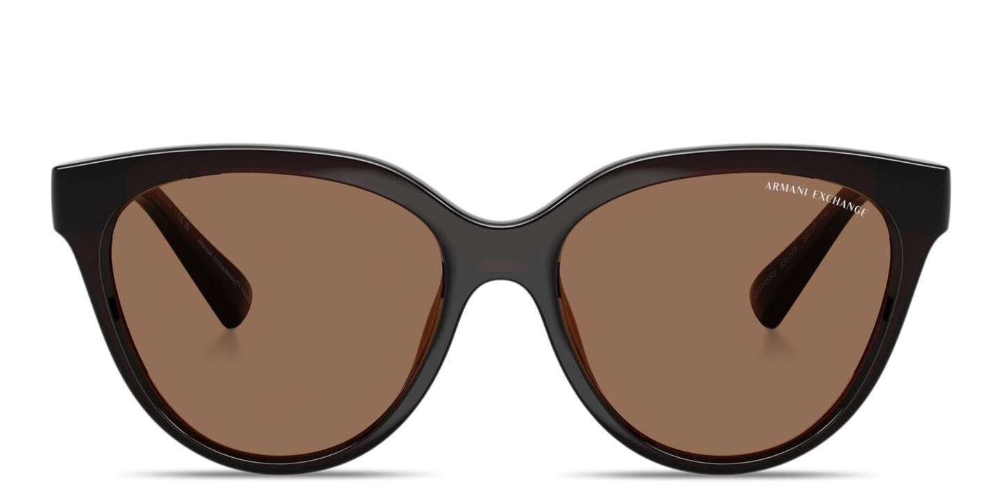 Armani Exchange Logo-Print Round Sunglasses in Brown – Product Photo 0