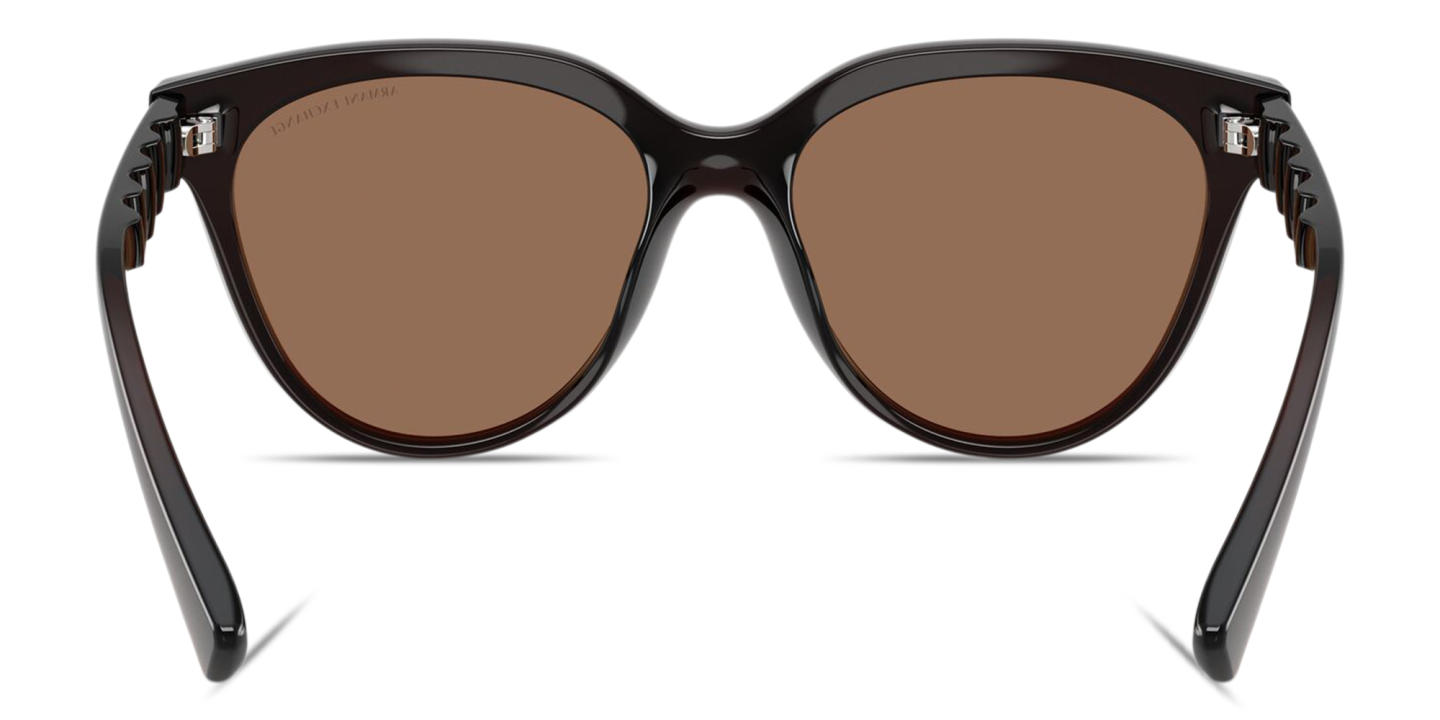 Armani Exchange Logo-Print Round Sunglasses in Brown – Product Photo 3