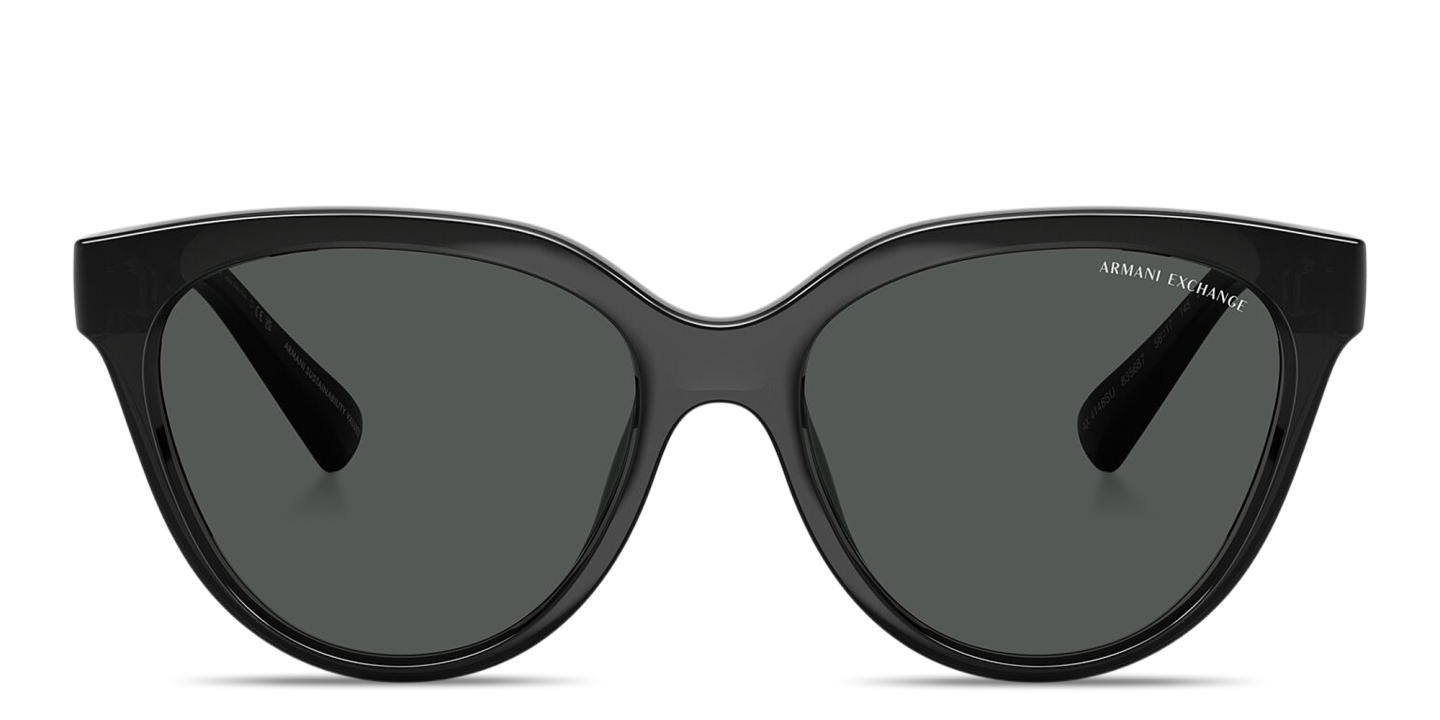 Armani Exchange Logo-Print Round Sunglasses in Grey – Product Photo 0