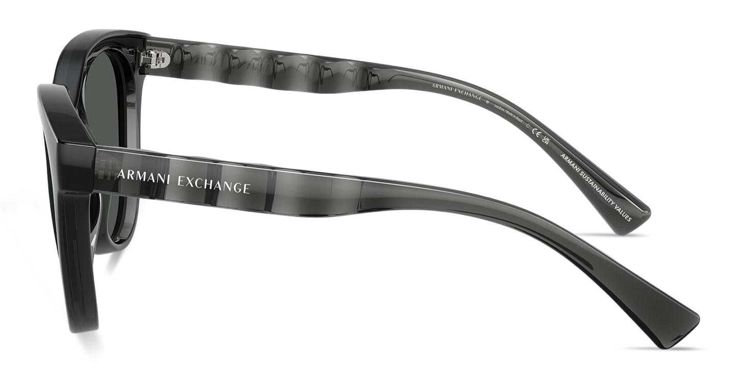 Armani Exchange Logo-Print Round Sunglasses in Grey – Product Photo 2