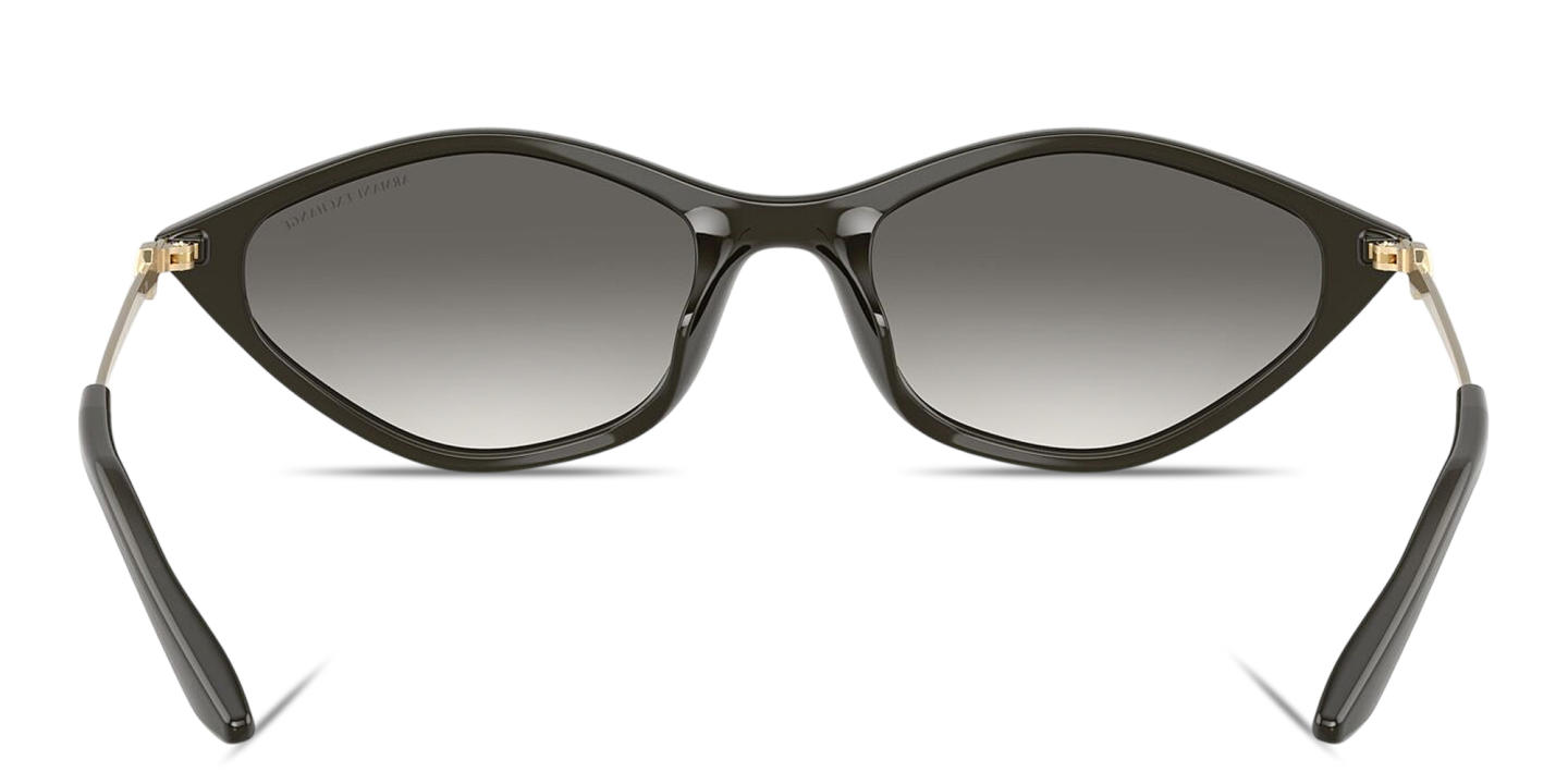 Shop Armani Exchange A|X Logo Irregular Sunglasses in Opal Dark Grey online.