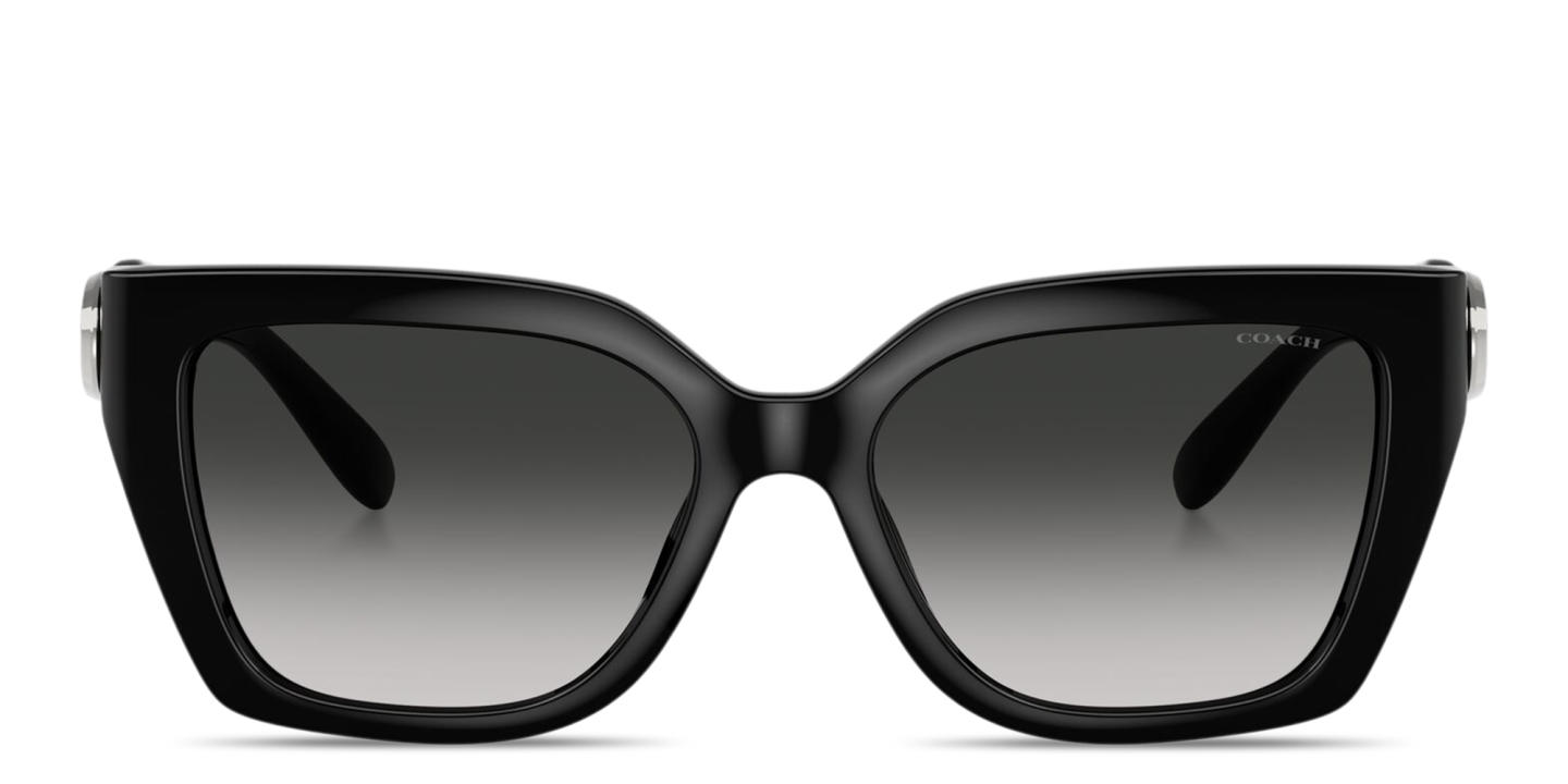 Shop Coach C'Motif Square Sunglasses in Black online.